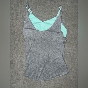 Lululemon Gray and Mint Women's Tank Top